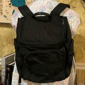 Tumi Alpha or Alpha 3 Men's Backpack, Multi Pockets, Adj Straps. Luggage tag.